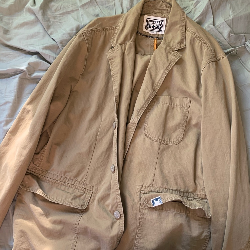 Converse one star khaki blazer.
